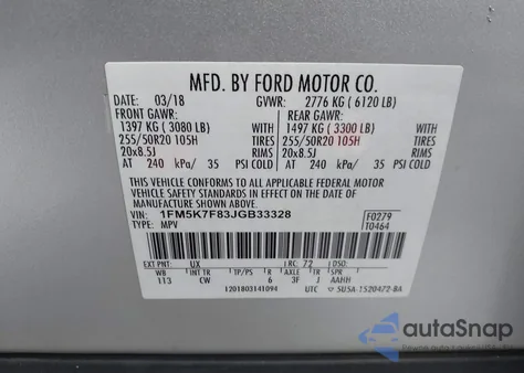2018 Ford Explorer Limited from USA, damaged, VIN 1FM5K7F83JGB33328